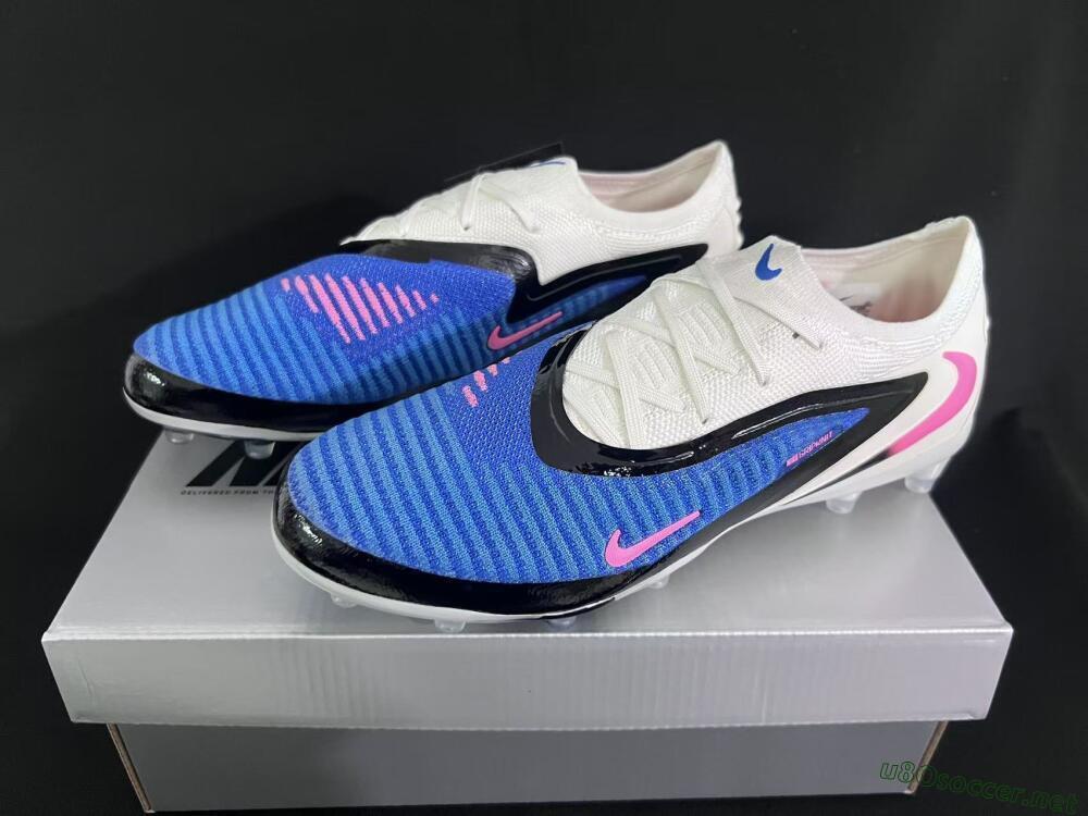Unisex Nike Phantom 6 Elite Low FG Football Boots - Blue/Electric Blue/Fierce Pink