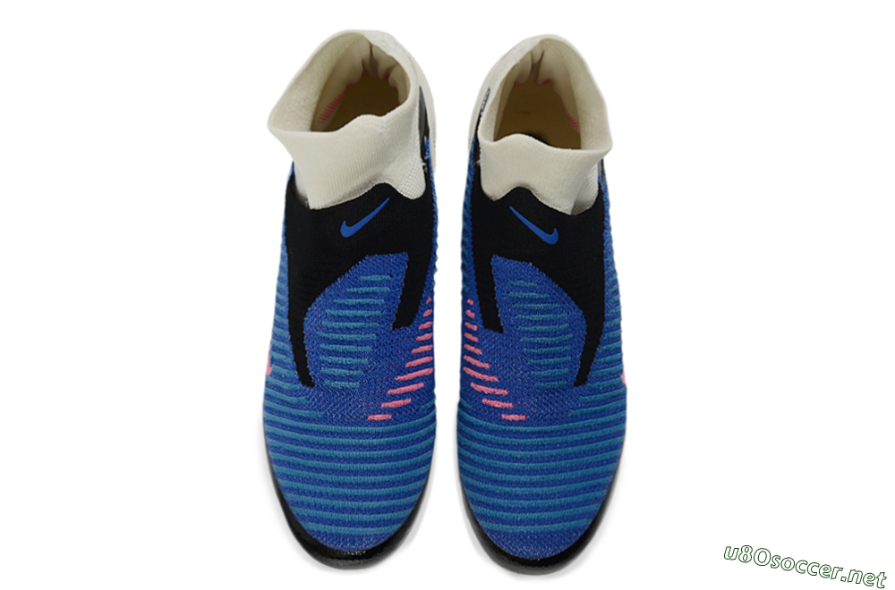 Unisex Nike Phantom 6 Elite High FG Football Boots - Blue/Electric Blue/Neon Pink 4