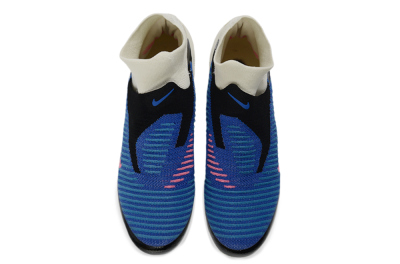 Unisex Nike Phantom 6 Elite High FG Football Boots - Blue/Electric Blue/Neon Pink