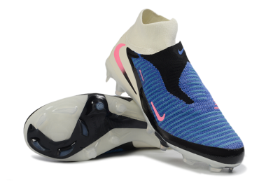 Unisex Nike Phantom 6 Elite High FG Football Boots - Blue/Electric Blue/Neon Pink
