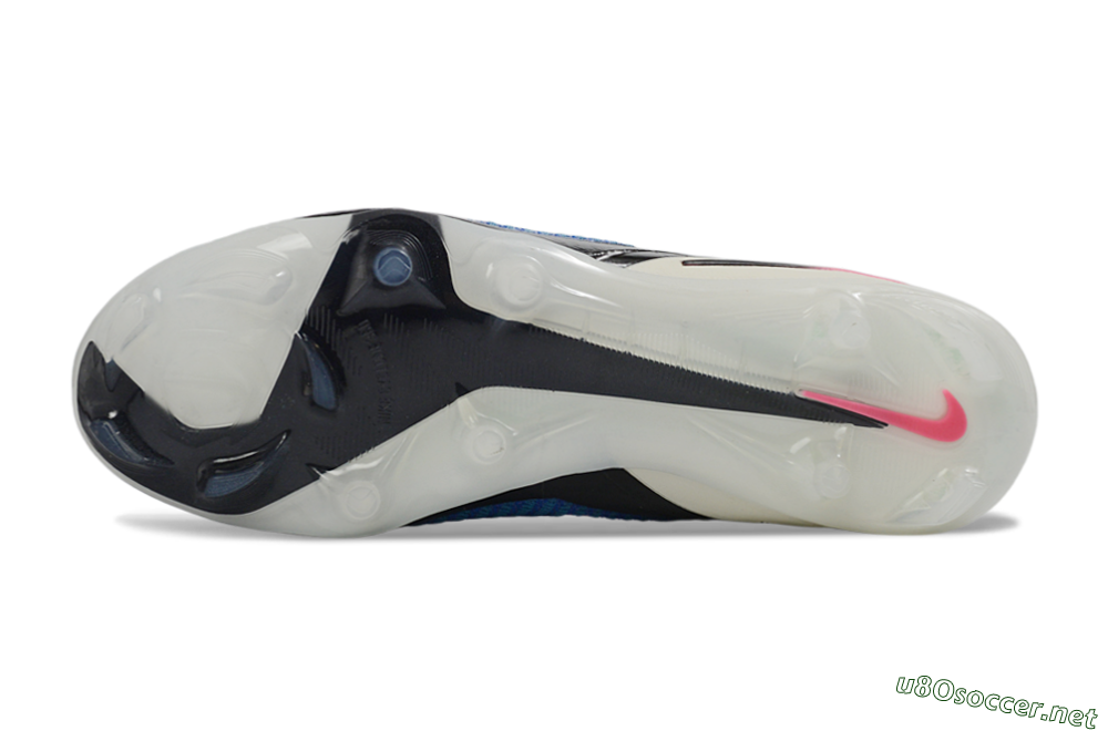 Unisex Nike Phantom 6 Elite High FG Football Boots - Blue/Electric Blue/Neon Pink 6