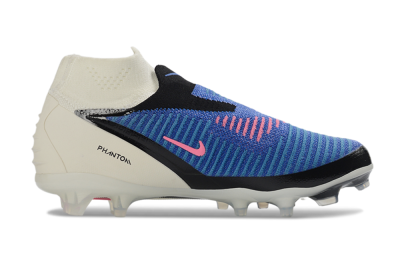 Unisex Nike Phantom 6 Elite High FG Football Boots - Blue/Electric Blue/Neon Pink