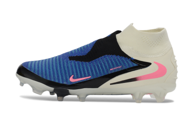 Unisex Nike Phantom 6 Elite High FG Football Boots - Blue/Electric Blue/Neon Pink