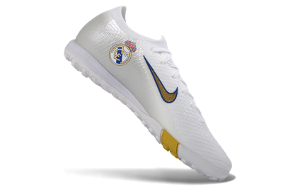 Unisex Nike Air Zoom Mercurial Vapor 16 Elite TF Football Shoes - White/Royal Blue/Metallic Gold