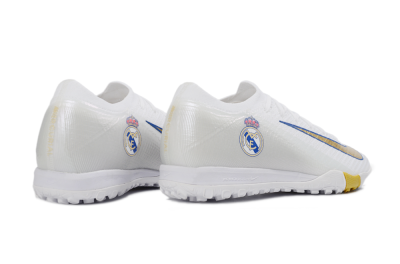 Unisex Nike Air Zoom Mercurial Vapor 16 Elite TF Football Shoes - White/Royal Blue/Metallic Gold