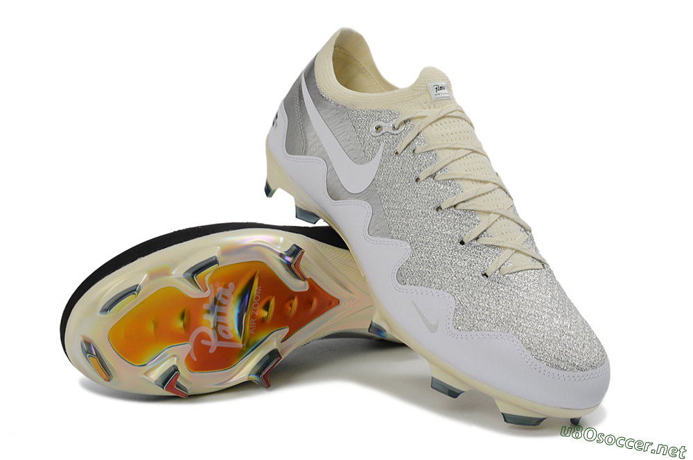 Unisex Patta x Nike Air Zoom Mercurial Vapor 16 Elite FG Football Boots - Black/Silver/White 3