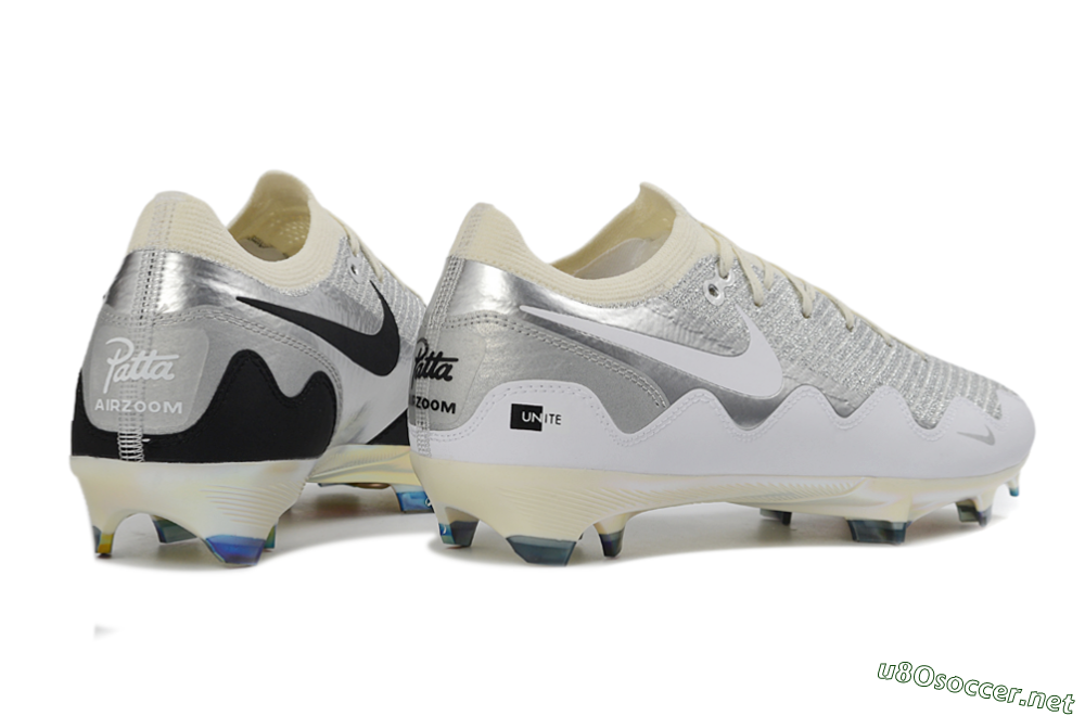 Unisex Patta x Nike Air Zoom Mercurial Vapor 16 Elite FG Football Boots - Black/Silver/White 6