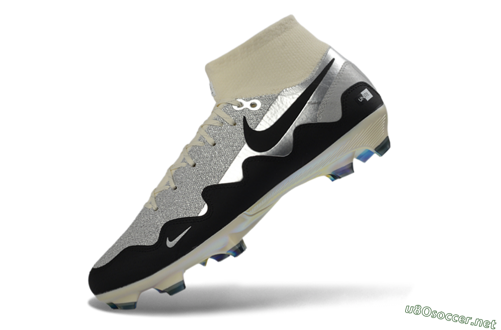 Unisex Patta x Nike Air Zoom Mercurial Superfly 10 Elite FG Football Boots - Silver/Black/Silver 5