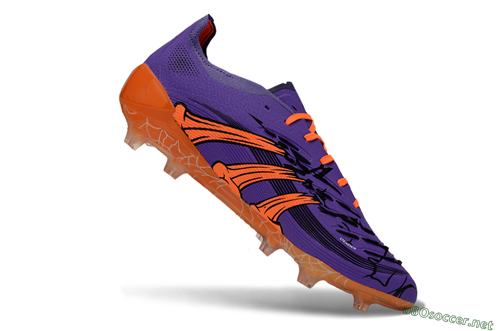Men's UFL x Adidas Predator 25 Elite FG Football Boots - Purple/Bright Orange/Spider Black 4