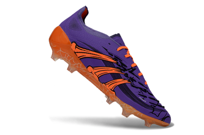 Men's UFL x Adidas Predator 25 Elite FG Football Boots - Purple/Bright Orange/Spider Black