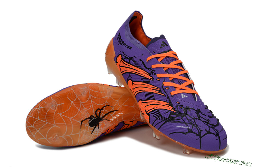Men's UFL x Adidas Predator 25 Elite FG Football Boots - Purple/Bright Orange/Spider Black 3