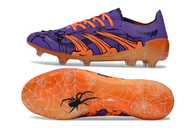 Men's UFL x Adidas Predator 25 Elite FG Football Boots - Purple/Bright Orange/Spider Black