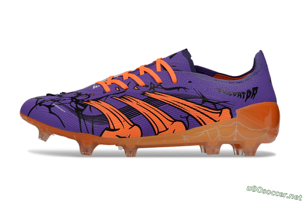 Men's UFL x Adidas Predator 25 Elite FG Football Boots - Purple/Bright Orange/Spider Black 0