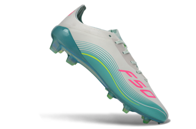 Unisex Messi x Adidas F50 Elite FG Football Boots - Aqua/Coral Twist/Neon Green