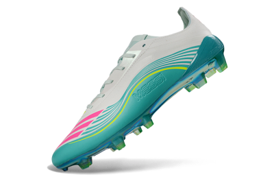 Unisex Messi x Adidas F50 Elite FG Football Boots - Aqua/Coral Twist/Neon Green