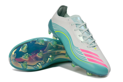 Unisex Messi x Adidas F50 Elite FG Football Boots - Aqua/Coral Twist/Neon Green