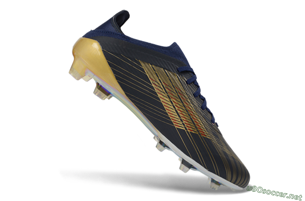 Unisex Dembélé x Adidas F50 Elite FG Football Boots - Navy/Champagne Gold/Light Prism 5