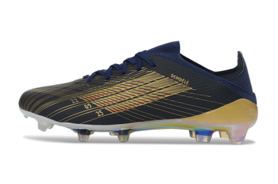 Unisex Dembélé x Adidas F50 Elite FG Football Boots - Navy/Champagne Gold/Light Prism