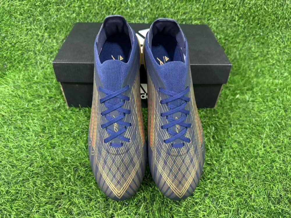 Unisex Dembélé x Adidas F50 Elite FG Football Boots - Navy/Champagne Gold/Light Prism