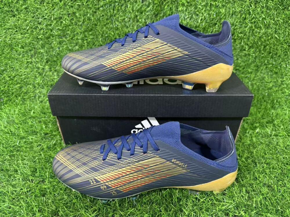 Unisex Dembélé x Adidas F50 Elite FG Football Boots - Navy/Champagne Gold/Light Prism
