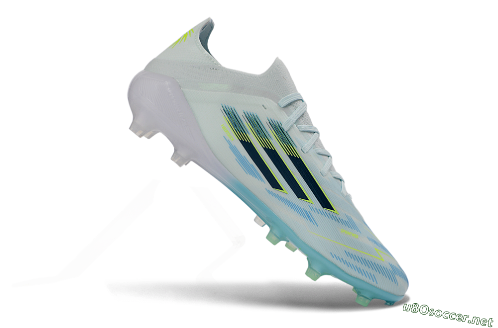 Men's Adidas F50 Elite AG Football Boots - Blue/Aqua Breeze/Neon Yellow 4