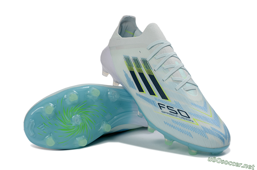 Men's Adidas F50 Elite AG Football Boots - Blue/Aqua Breeze/Neon Yellow 3