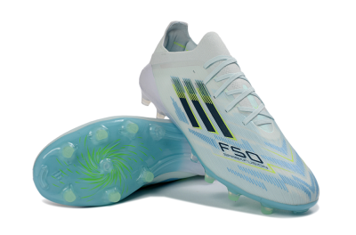 Men's Adidas F50 Elite AG Football Boots - Blue/Aqua Breeze/Neon Yellow
