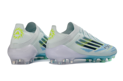 Men's Adidas F50 Elite AG Football Boots - Blue/Aqua Breeze/Neon Yellow