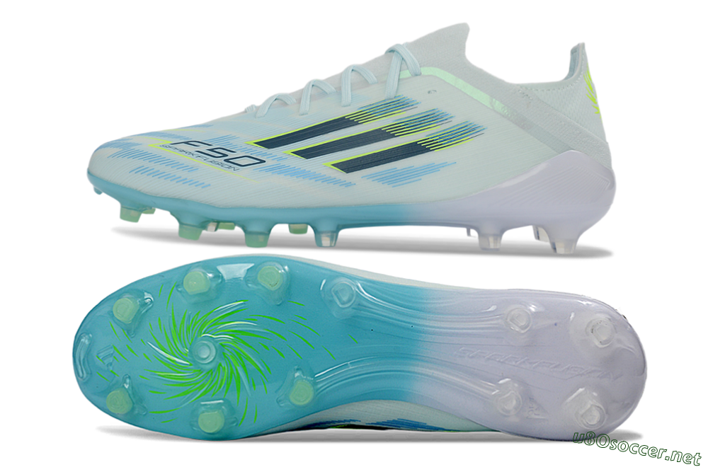 Men's Adidas F50 Elite AG Football Boots - Blue/Aqua Breeze/Neon Yellow 1