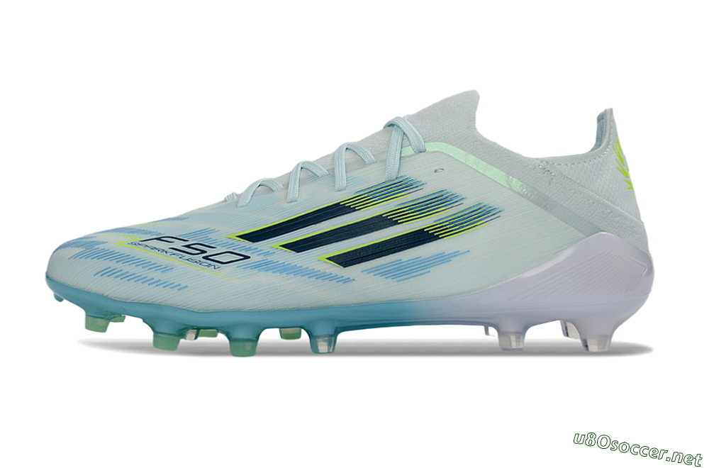 Men's Adidas F50 Elite AG Football Boots - Blue/Aqua Breeze/Neon Yellow 0