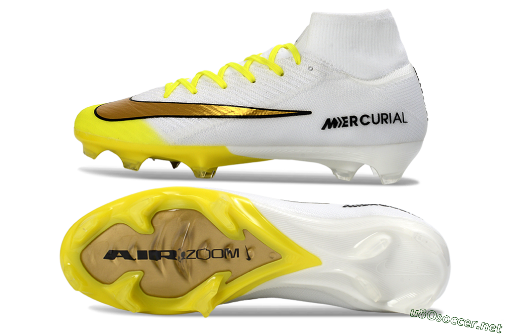 Unisex Nike Air Zoom Mercurial Superfly 10 Elite FG Football Boots - Yellow/Bright Yellow/Sleek White 1