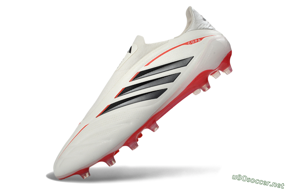 Men's Adidas Copa Pure 4 FG Football Boots - White/Crimson/Black 5