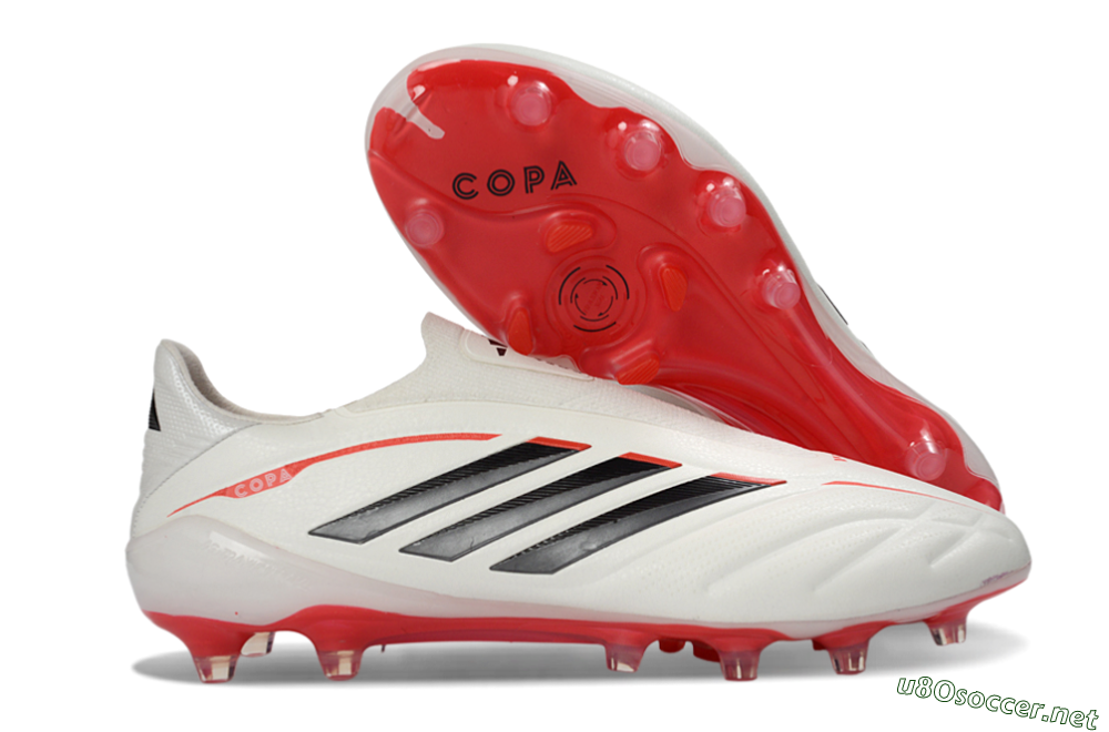 Men's Adidas Copa Pure 4 FG Football Boots - White/Crimson/Black 2