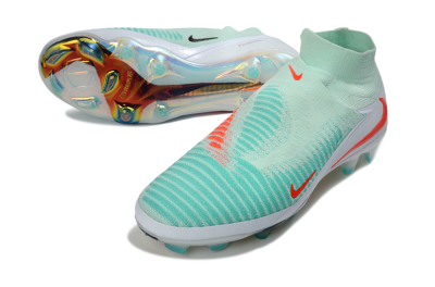 Unisex Nike Phantom 6 Elite High FG Football Boots - Aqua/Coral Burst/Luminous White