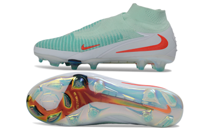 Unisex Nike Phantom 6 Elite High FG Football Boots - Aqua/Coral Burst/Luminous White