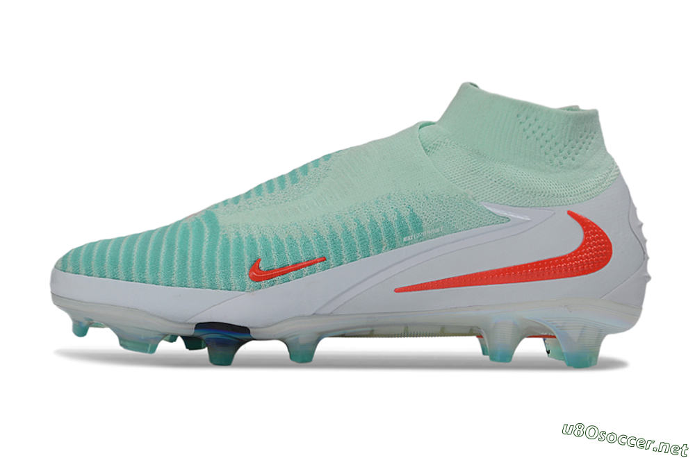 Unisex Nike Phantom 6 Elite High FG Football Boots - Aqua/Coral Burst/Luminous White 0