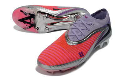 Unisex Nike Phantom 6 Elite Low FG Football Boots - Pink/Vibrant Coral/Metallic Silver