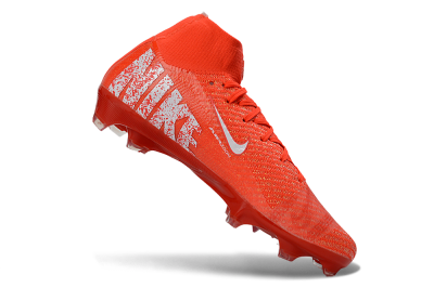 Unisex Nike Air Zoom Mercurial Superfly 10 Elite FG Football Boots - Red/Vibrant Ember/Fiery Blaze