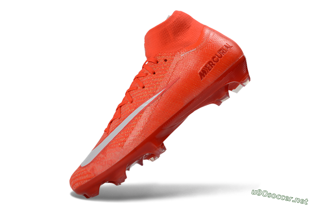 Unisex Nike Air Zoom Mercurial Superfly 10 Elite FG Football Boots - Red/Vibrant Ember/Fiery Blaze 5