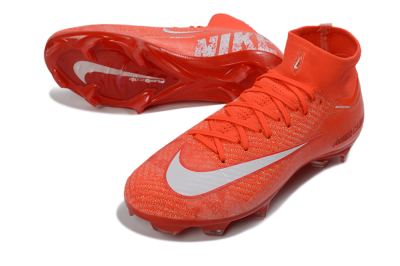 Unisex Nike Air Zoom Mercurial Superfly 10 Elite FG Football Boots - Red/Vibrant Ember/Fiery Blaze