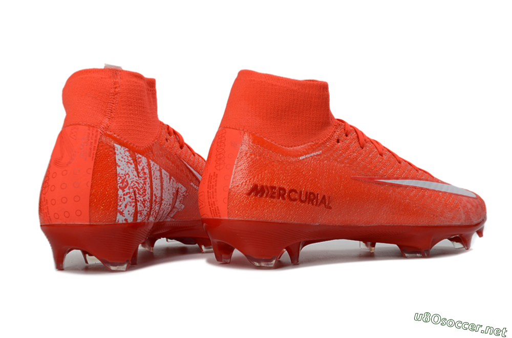 Unisex Nike Air Zoom Mercurial Superfly 10 Elite FG Football Boots - Red/Vibrant Ember/Fiery Blaze 6