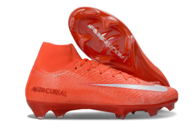 Unisex Nike Air Zoom Mercurial Superfly 10 Elite FG Football Boots - Red/Vibrant Ember/Fiery Blaze