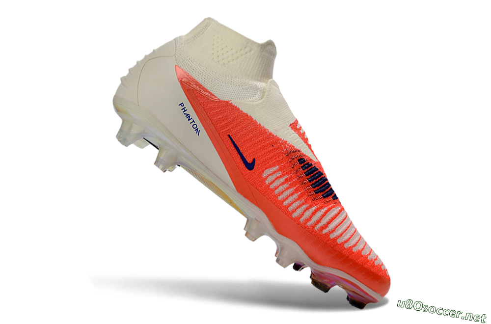 Unisex Nike Phantom 6 Elite High FG Football Boots - Orange/Bright Coral/Deep Blue 4