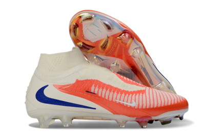 Unisex Nike Phantom 6 Elite High FG Football Boots - Orange/Bright Coral/Deep Blue