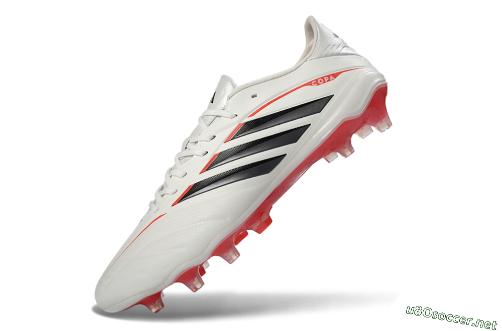 Men's Adidas Copa Pure 4 FG Football Boots - White/Crimson Red/Black 5