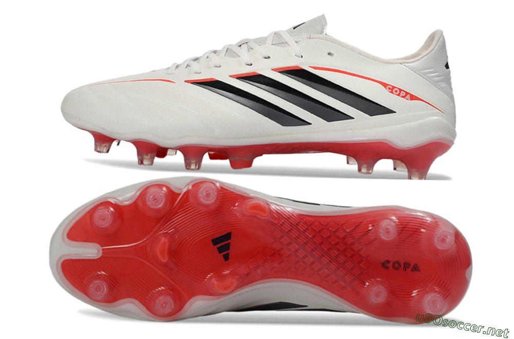 Men's Adidas Copa Pure 4 FG Football Boots - White/Crimson Red/Black 1