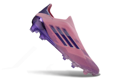 Men's Adidas F50 Elite Laceless FG Football Boots - Pink/Lavender Mist/Purple Haze
