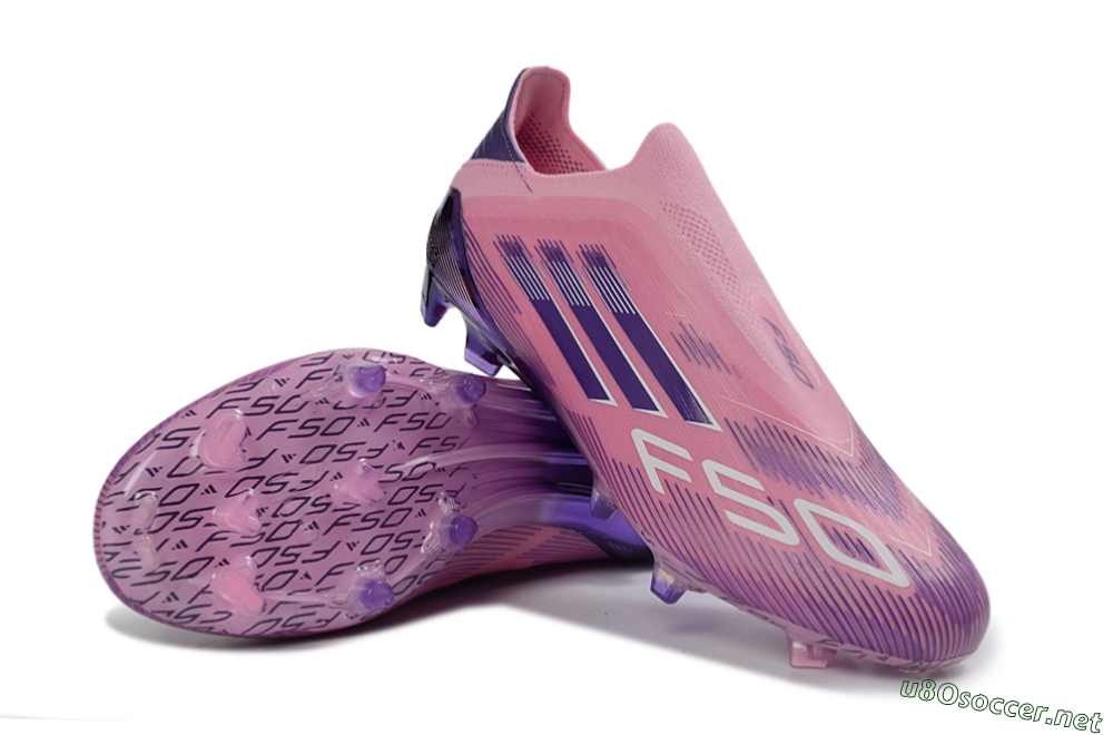 Men's Adidas F50 Elite Laceless FG Football Boots - Pink/Lavender Mist/Purple Haze 3