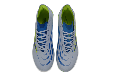 Unisex Adidas Predator 26 Elite FG Football Boots - Gray/Electric Green/Navy Blue