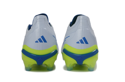 Unisex Adidas Predator 26 Elite FG Football Boots - Gray/Electric Green/Navy Blue